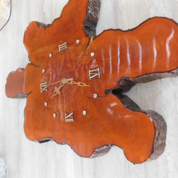 Horloge mural bois vintage 1980 - Picture 3 of 3